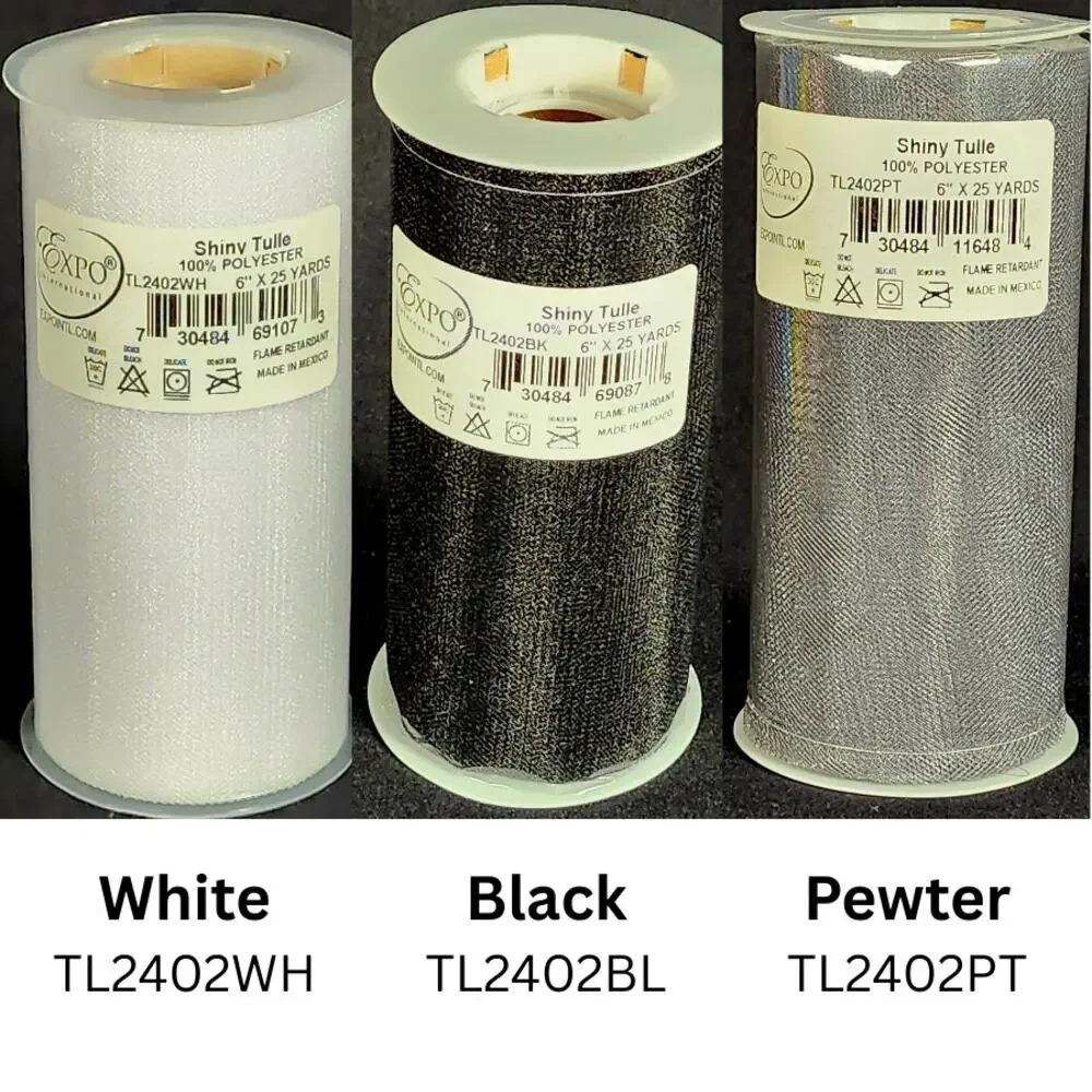 EXPO Shiny Tulle Rolls • YOU PICK 3 • Craft/Sewing/Wedding Decor